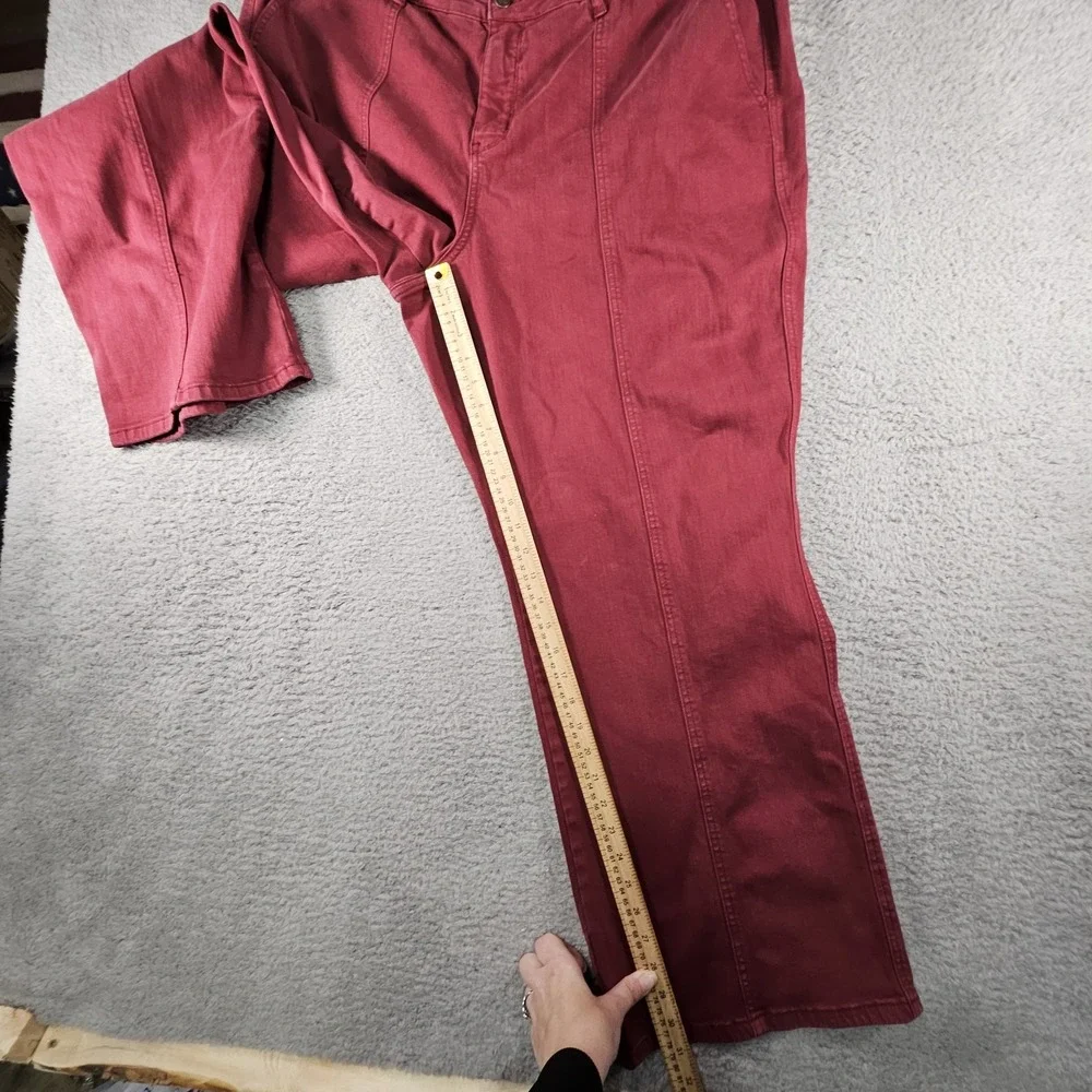 Judy Blue High Rise Seam Straight Jeans Womens 24W Burgundy Denim Preppy‎ Casual - Picture 15 of 16